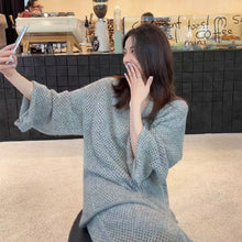 画像をギャラリービューアに読み込む, ケーブルニットカジュアルトップス＆ロングスカートセットアップ
