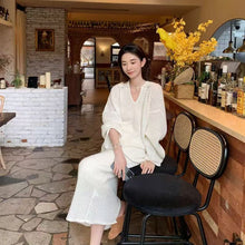 画像をギャラリービューアに読み込む, ケーブルニットカジュアルトップス＆ロングスカートセットアップ
