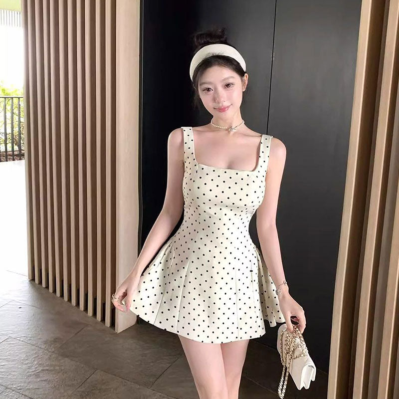 水玉ワンピースデートワンピース甘美ワンピースセクシーワンピース