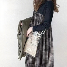 画像をギャラリービューアに読み込む, 配色切替チェック柄カジュアルワンピース
