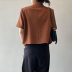 3カラー半袖ブレザーショートタイプ薄ブレザー春夏コーデアウター