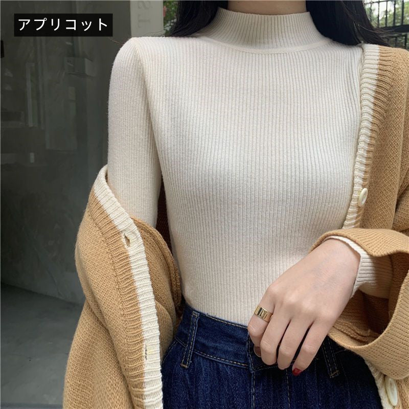 【お得】15色無地ニットシンプルコーデしやすいトップス