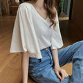 【お得】フレア裾半袖無地Tシャツトップス