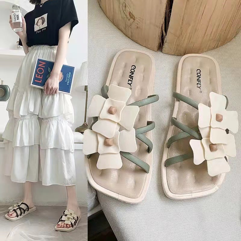 INS人気沸騰ファッション花柄サンダル履きやすいシューズ