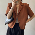 3カラー半袖ブレザーショートタイプ薄ブレザー春夏コーデアウター