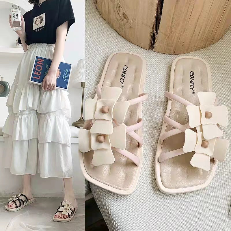 INS人気沸騰ファッション花柄サンダル履きやすいシューズ