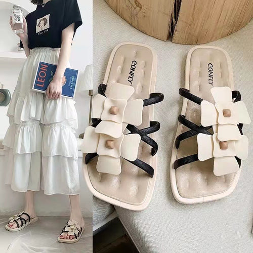 INS人気沸騰ファッション花柄サンダル履きやすいシューズ