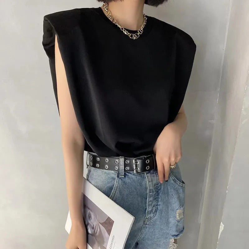 フレンチ袖無地シンプルTシャツ