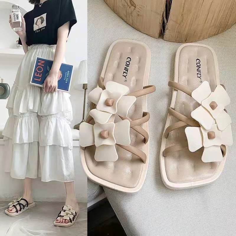 INS人気沸騰ファッション花柄サンダル履きやすいシューズ