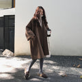 2COLORS秋冬キャンパス韓国風合わせやすいゆるリラックスラシャコート