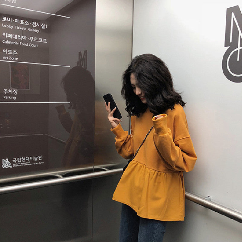 好感度100％売れ切れ必至ゆったり切り替えデザインスタイルパーカートップス