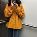 好感度100％売れ切れ必至ゆったり切り替えデザインスタイルパーカートップス