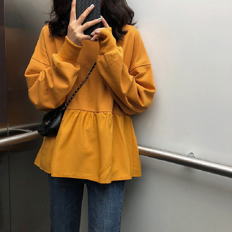 好感度100％売れ切れ必至ゆったり切り替えデザインスタイルパーカートップス