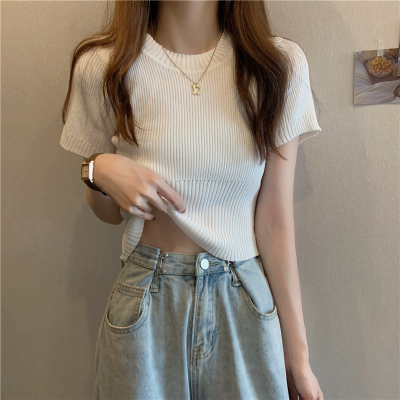 人気沸騰ファッションニット無地気質Ｔシャツ・ブラウス