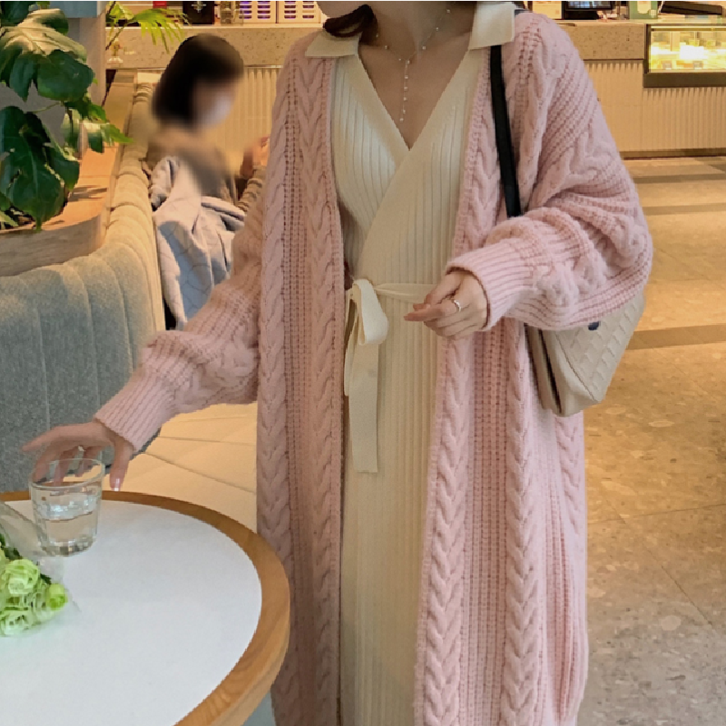 4COLORSレトロ秋冬厚手ゆるリラックス合わせやすいニットアウター