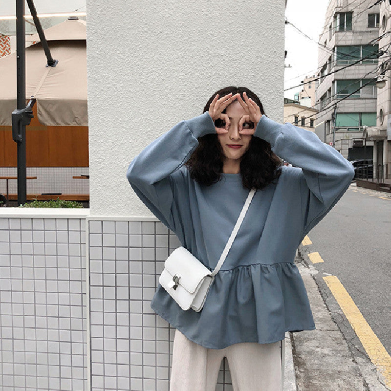 好感度100％売れ切れ必至ゆったり切り替えデザインスタイルパーカートップス