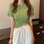 人気沸騰ファッションニット無地気質Ｔシャツ・ブラウス