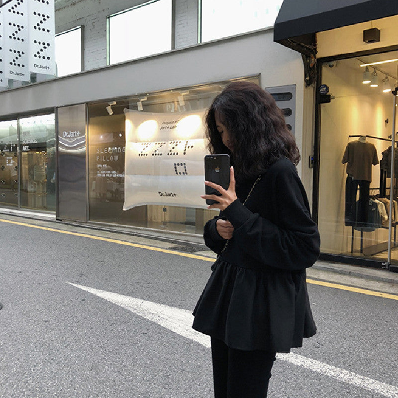 好感度100％売れ切れ必至ゆったり切り替えデザインスタイルパーカートップス