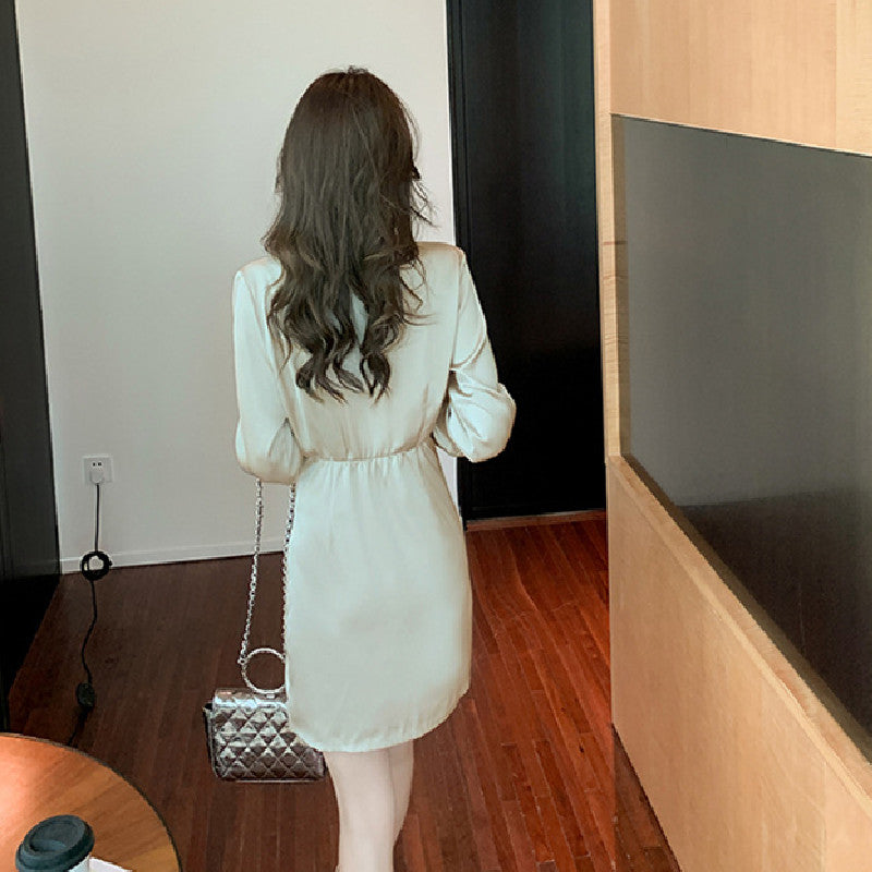 エレガント女性ファッション通勤 / OL大流行気質Vネック着痩せ効果デートワンピース