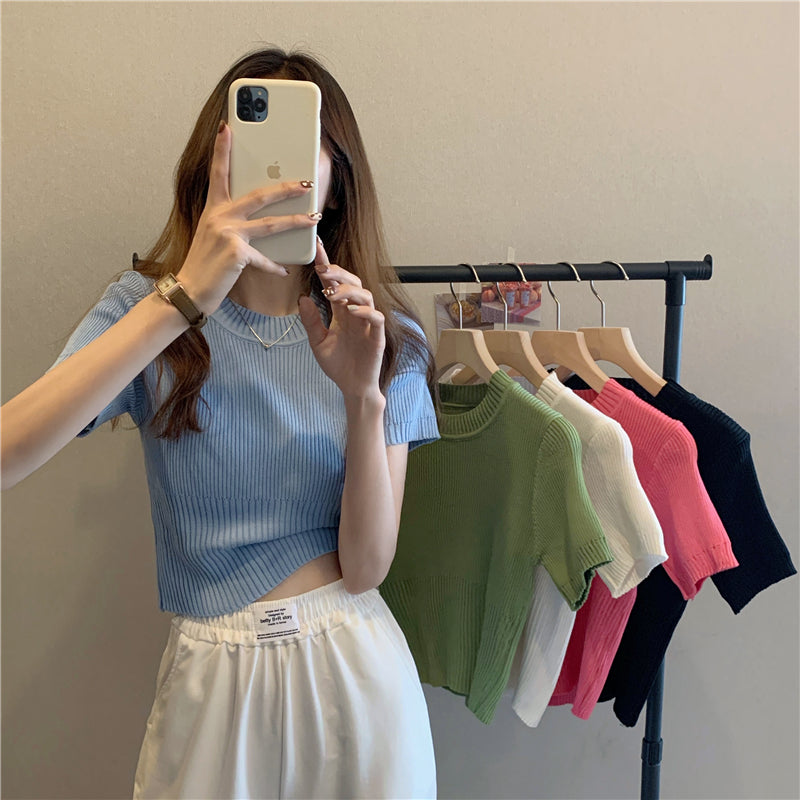 人気沸騰ファッションニット無地気質Ｔシャツ・ブラウス