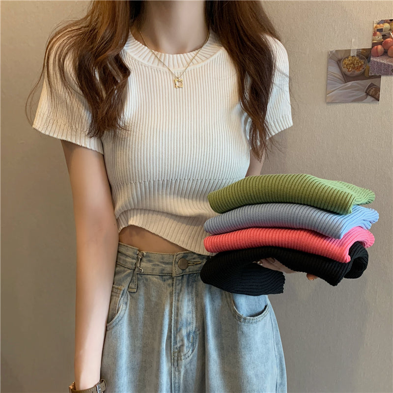 人気沸騰ファッションニット無地気質Ｔシャツ・ブラウス
