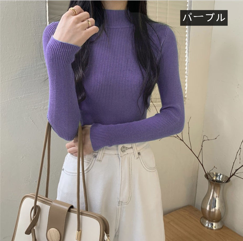 【お得】15色無地ニットシンプルコーデしやすいトップス