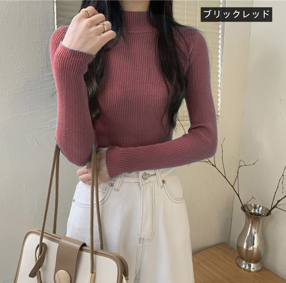【お得】15色無地ニットシンプルコーデしやすいトップス