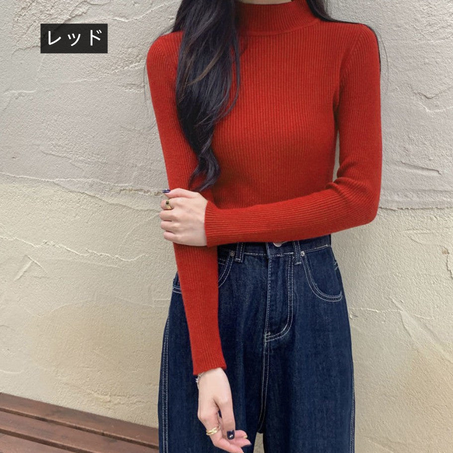 【お得】15色無地ニットシンプルコーデしやすいトップス