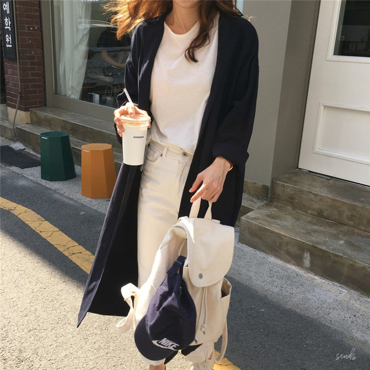 ボタン付きロングワンピースカーディガン2スタイル
