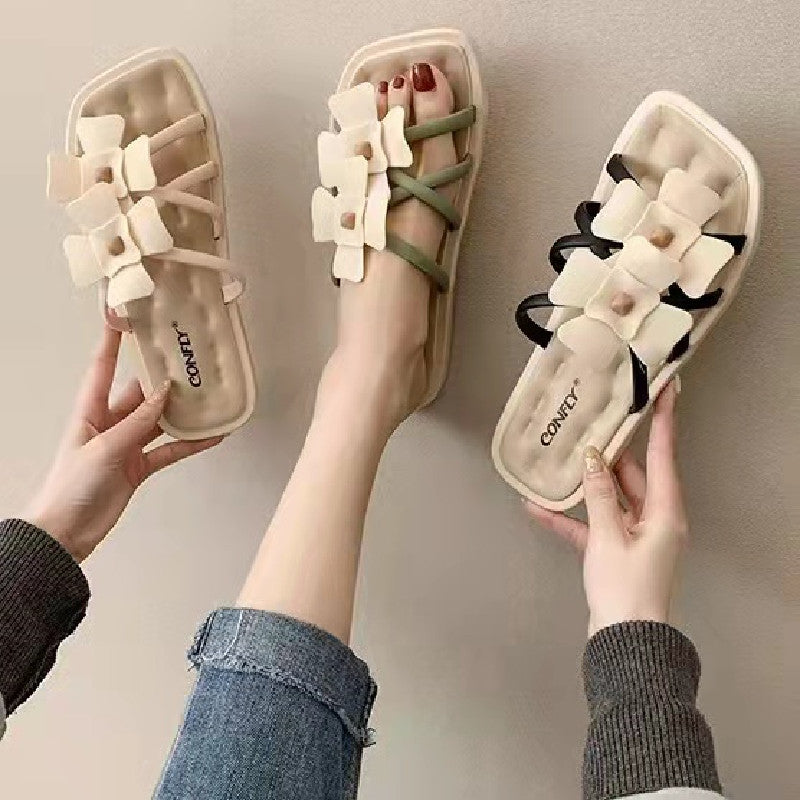 INS人気沸騰ファッション花柄サンダル履きやすいシューズ