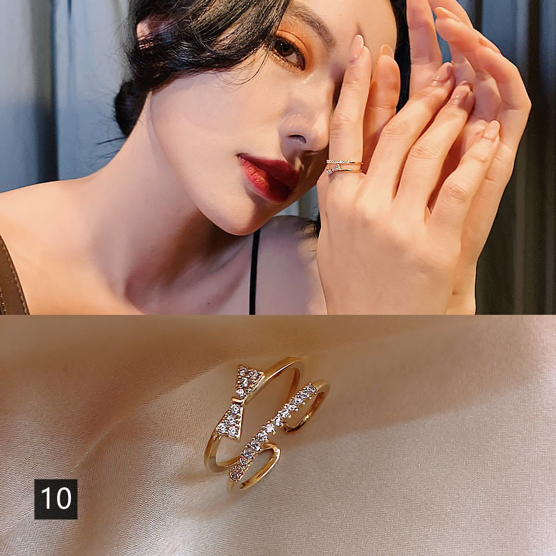 10タイプ選択シンプル指輪アクセサリー
