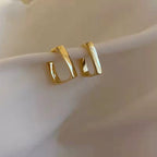 シンプルレデイースファッション無地4点セットイヤリング