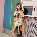 INSけだるい風レデイースファッション不規則デザイン感ゆったりコーデしやすいTシャツトップス
